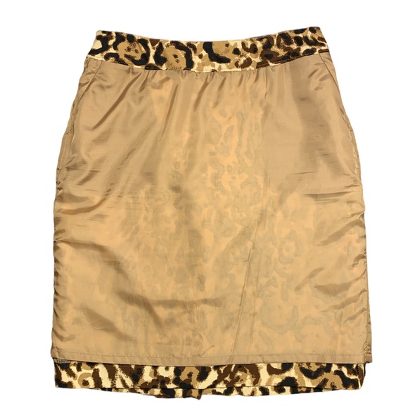 MERONA Women’s Animal Print Cotton/Polyester Lined Pencil Skirt Size 10 - Picture 7 of 8